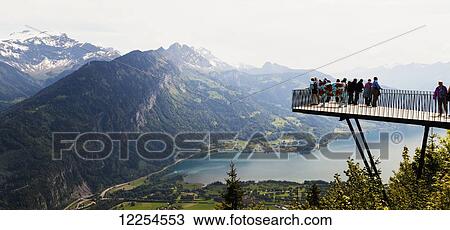 Viewing platform at Harder Kulm; Interlaken, Bernese Oberland, Switzerland View Large Photo Image Stock Image - Viewing platform at Harder Kulm; Interlaken, Bernese Oberland, Switzerland. Fotosearch