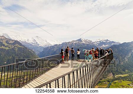 Viewing platform at Harder Kulm; Interlaken, Bernese Oberland, Switzerland View Large Photo Image Stock Photo - Viewing platform at Harder Kulm; Interlaken, Bernese Oberland, Switzerland. Fotosearch