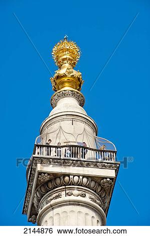 Viewing Platform At The Monument To The Great Fire Of London, 202 Ft Tall Stone Roman Doric Column Marking The Site Where The Fire Started, London, Uk View Large Photo Image Stock Photograph - Viewing Platform At The Monument To The Great Fire Of London, 202 Ft Tall Stone Roman Doric Column Marking The Site Where The Fire Started, London, Uk. Fotosearch