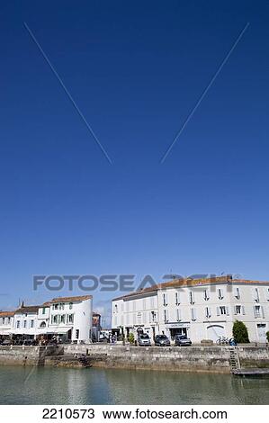 Stock Image - Views around marina and Harbour town of St Martin de Re, Ile De Re, France. Fotosearch
