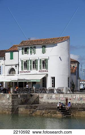 Stock Image - Views around marina and Harbour town of St Martin de Re, Ile De Re, France. Fotosearch