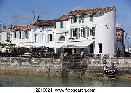 Stock Image - Views around marina and Harbour town of St Martin de Re, Ile De Re, France. Fotosearch