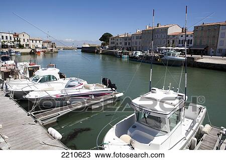 Stock Image - Views around marina and Harbour town of St Martin de Re, Ile De Re, France. Fotosearch