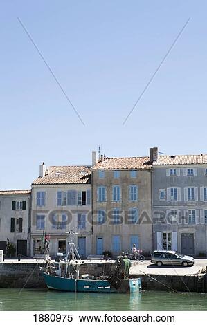 Stock Photography - Views Around Marina And Harbour Town Of St Martin De Re. Fotosearch