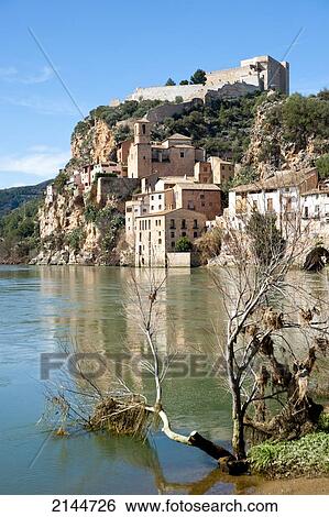 Views Of Miravet, Ebro River And Castle, Miravet, Tarragona, Spain View Large Photo Image Stock Photograph - Views Of Miravet, Ebro River And Castle, Miravet, Tarragona, Spain. Fotosearch