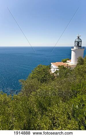 Stock Photo - Views Of San Sebastia Lighthouse. Fotosearch