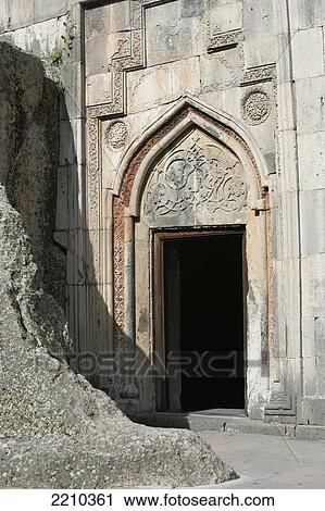 Stock Image - Views Of The 13Th Century Geghard Monastery (Monastery Of The Lance); Armenia. Fotosearch