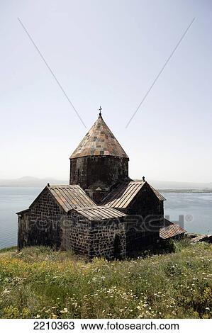 Stock Image - Views Of The 9Th Century Ad Sevanavank Monastery Situated On A Peninsular Above Lake Sevan; Armenia. Fotosearch