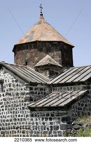 Stock Photography - Views Of The 9Th Century Ad Sevanavank Monastery Situated On A Peninsular Above Lake Sevan; Armenia. Fotosearch