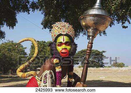 Vijayanagara ruins, boy dressed as a Hunuman monkey god; Hampi, Karnataka, India View Large Photo Image Stock Image - Vijayanagara ruins, boy dressed as a Hunuman monkey god; Hampi, Karnataka, India. Fotosearch