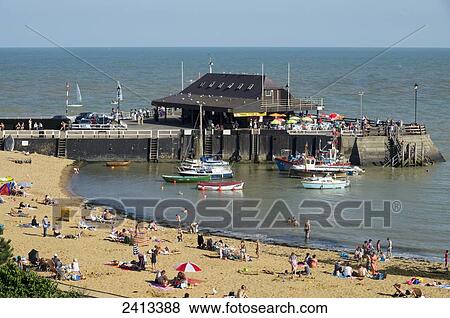 Stock Photo - Viking Bay, Broadstairs; Kent, England. Fotosearch