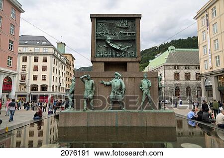 Viking Statue At Torgallmenningen The Bergen Town Square; Bergen Norway View Large Photo Image Stock Image - Viking Statue At Torgallmenningen The Bergen Town Square; Bergen Norway. Fotosearch