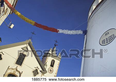 Village Church And Streamer View Large Photo Image Stock Photography - Village Church And Streamer. Fotosearch