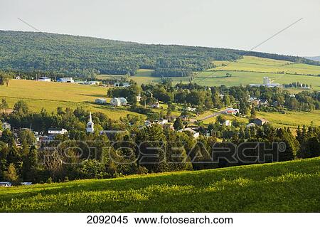 Stock Photography - Village In Chaudiere-Appalaches Region; Saint-Jacques-De-Leeds Quebec Canada. Fotosearch