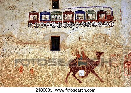 Stock Photography - Village Mural Rajasthan India. Fotosearch