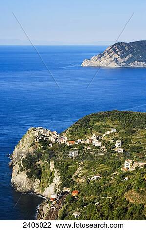 Village of Corniglia, Cinque Terre; Corniglia, Liguria, Italy View Large Photo Image Stock Image - Village of Corniglia, Cinque Terre; Corniglia, Liguria, Italy. Fotosearch