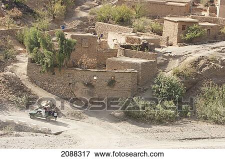Village Of Mud Brick Houses In The Khyber Pass, Federally Administered Tribal Areas, Pakistan View Large Photo Image Stock Photo - Village Of Mud Brick Houses In The Khyber Pass, Federally Administered Tribal Areas, Pakistan. Fotosearch