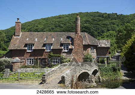 Stock Photography - Village on Exmoor National park; Somerset, England. Fotosearch