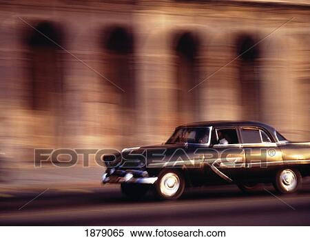 Vintage Car Driving, Blurred Motion View Large Photo Image Stock Photography - Vintage Car Driving, Blurred Motion. Fotosearch