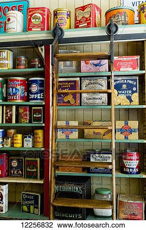 Vintage grocery items on shelf in Kilby General Store Museum at Kilby Historic Site; Harrison Mills, British Columbia, Canada View Large Photo Image Stock Image - Vintage grocery items on shelf in Kilby General Store Museum at Kilby Historic Site; Harrison Mills, British Columbia, Canada. Fotosearch