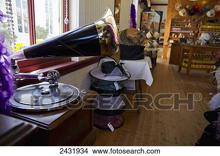 Picture - Vintage victrola in store in Avonlea Village of Anne of Green Gables; Cavendish, Prince Edward Island, Canada. Fotosearch