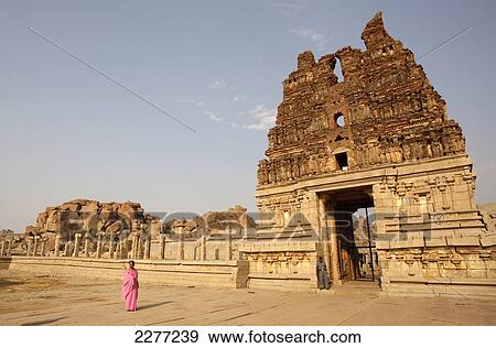 Stock Photo - Virupaksha Temple; Hampi, Karnataka, India. Fotosearch