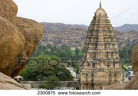 Stock Photography - Virupaksha Temple; Hampi, Karnataka, India. Fotosearch