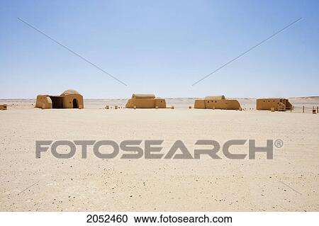 Stock Image - Visitor Centre In Wadi Al-Hitan (Whale Valley), El Fayoum, Egypt. Fotosearch