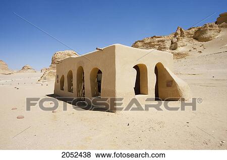 Stock Photo - Visitor Centre In Wadi Al-Hitan (Whale Valley), El Fayoum, Egypt. Fotosearch