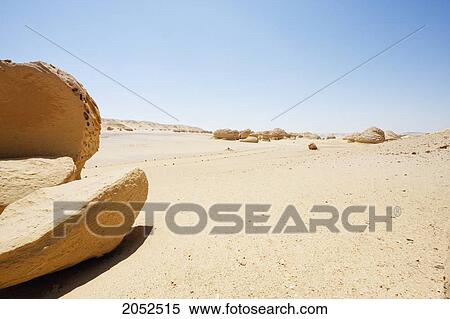 Stock Photography - Visitor's Path In Wadi Al-Hitan (Whale Valley), El Fayoum, Egypt. Fotosearch