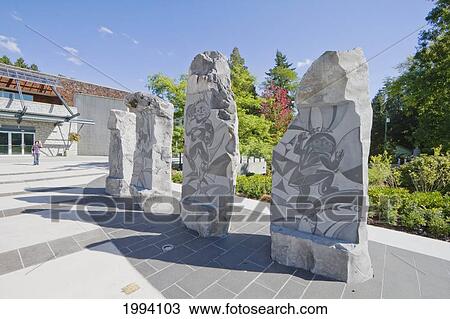 Vitality, Sculpture By Coast Salish Artist Thomas Cannell At Bc Spirit Square By The Shadbolt Centre For The Arts, Burnaby, British Columbia, Canada View Large Photo Image Stock Image - Vitality, Sculpture By Coast Salish Artist Thomas Cannell At Bc Spirit Square By The Shadbolt Centre For The Arts, Burnaby, British Columbia, Canada. Fotosearch