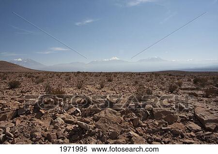 Stock Photography - Volcanoes Of The High Andes, As Seen From Caspana, Antofagasta Region, Chile. Fotosearch