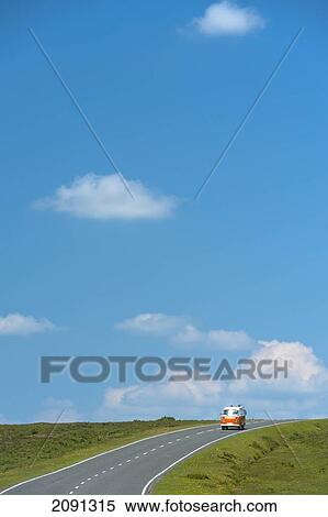Vw Camper On Empty Road In The New Forest, Hampshire, Uk View Large Photo Image Stock Photography - Vw Camper On Empty Road In The New Forest, Hampshire, Uk. Fotosearch