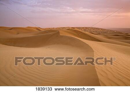 Stock Image - Wahiba Sands; Wahiba, Oman. Fotosearch