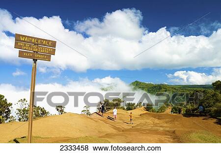 Stock Photo - Wai'ale'ale Mountain, one of the wettest spots on earth; Kauai, Hawaii, United States of America. Fotosearch