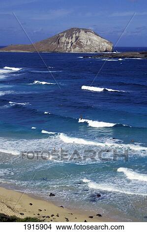 Waimanolo And Rabbit Island View Large Photo Image Picture - Waimanolo And Rabbit Island. Fotosearch