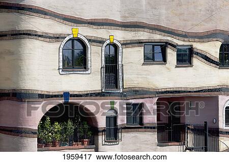 Stock Photo - Waldspirale, A Residential Building Complex In Darmstadt, Germany. Fotosearch
