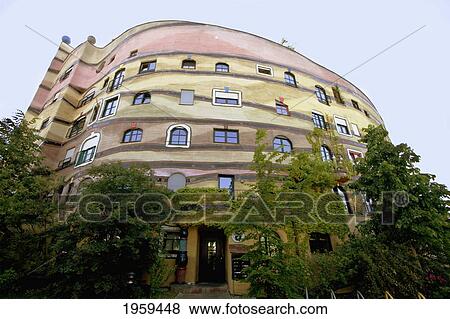 Stock Photo - Waldspirale, A Residential Building Complex In Darmstadt, Germany. Fotosearch
