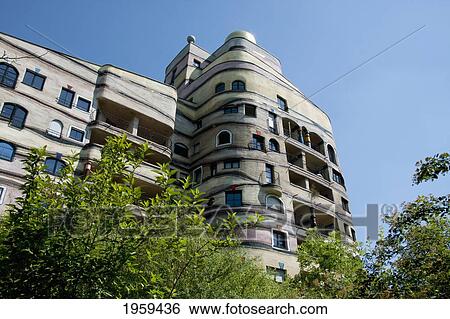 Stock Photograph - Waldspirale, A Residential Building Complex In Darmstadt, Germany. Fotosearch