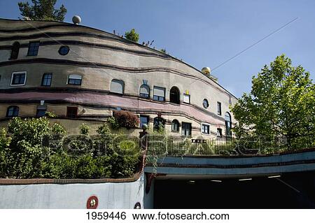 Waldspirale, A Residential Building Complex In Darmstadt, Germany View Large Photo Image Stock Photograph - Waldspirale, A Residential Building Complex In Darmstadt, Germany. Fotosearch