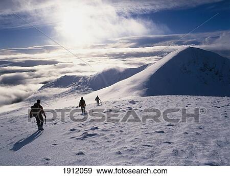 Walkers Near Fort William In Winter, Scotland. View Large Photo Image Stock Photo - Walkers Near Fort William In Winter, Scotland.. Fotosearch