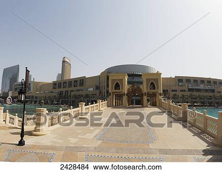 Picture - Walking paths and buildings; Dubai, United Arab Emirates. Fotosearch