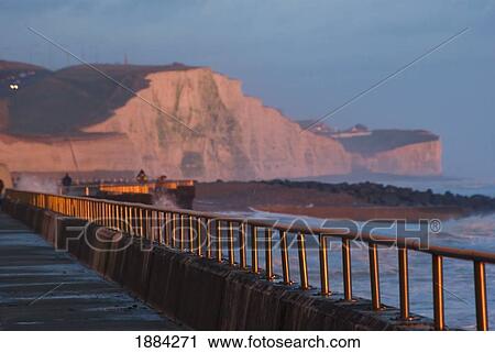 Walkway Beside Ocean And Cliffs At Sunset View Large Photo Image Stock Image - Walkway Beside Ocean And Cliffs At Sunset. Fotosearch