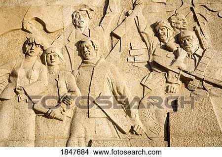 Picture - Wall Relief At Bund History Museum; Shanghai, China. Fotosearch