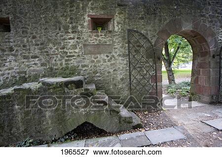 Stock Photo - Wall Surrounding The Palace Garden, Trier, Rhineland-Palatinate, Germany. Fotosearch
