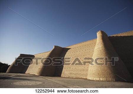 Picture - Walls of the Ark Fortress, Old Town; Bukhara, Uzbekistan. Fotosearch
