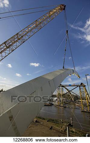 Stock Photograph - Walton bridge construction; Surrey, England. Fotosearch