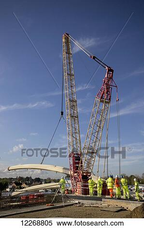 Stock Photography - Walton bridge construction; Surrey, England. Fotosearch