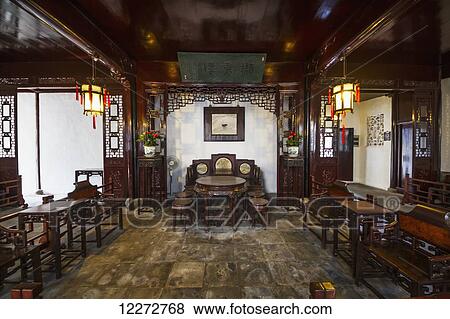 Stock Photo - Wanjuan Tang (Reception hall) in the Master of the Nets Garden, Suzhou, Jiangsu, China. Fotosearch
