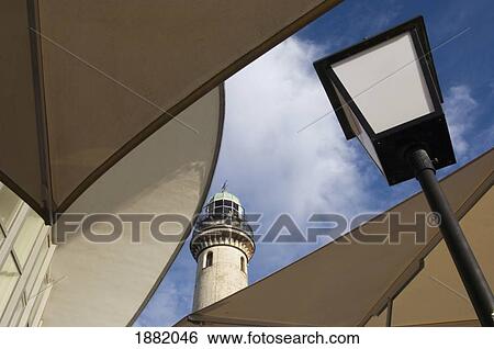Warnemunde Lighthouse, Low Angle View View Large Photo Image Stock Photograph - Warnemunde Lighthouse, Low Angle View. Fotosearch